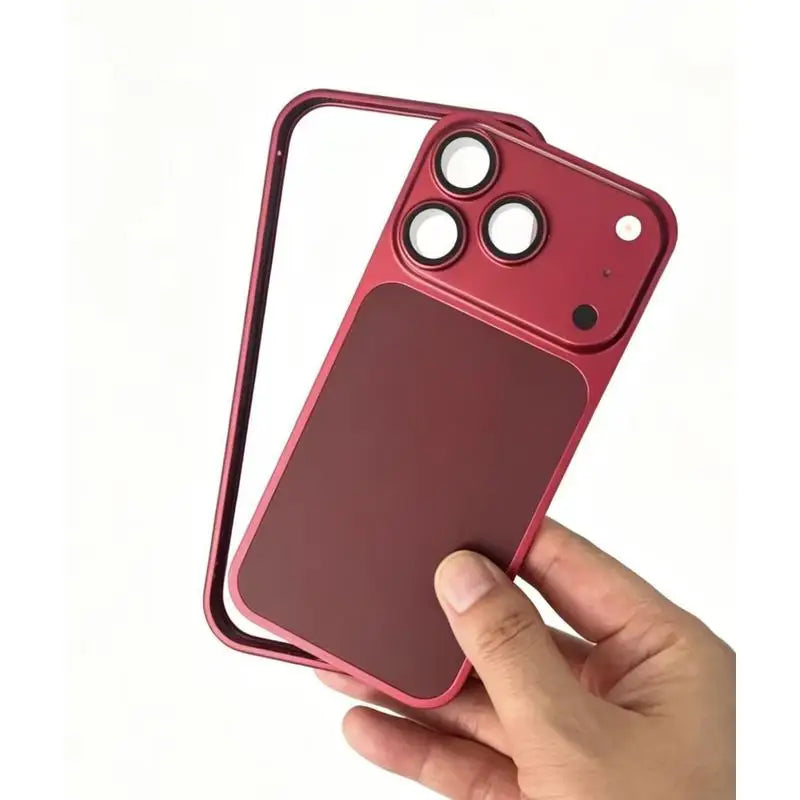 Metal Alloy Frame Bumper Phone Case for iPhone 17 16 15 14 13 12 Pro Change to 18 Pro Shockproof Protective Border Cover+FREE Shockproof Case