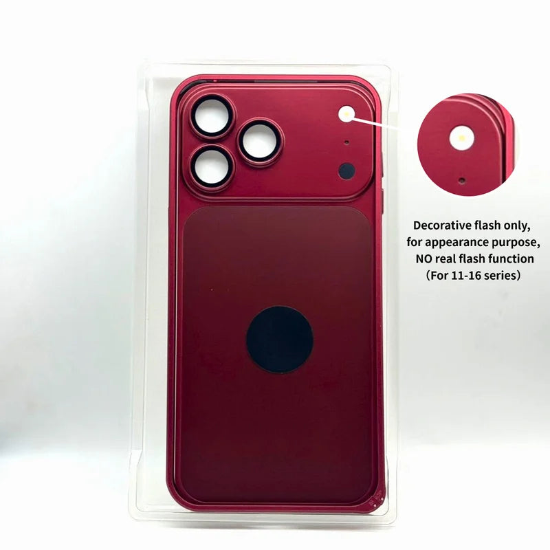 Metal Alloy Frame Bumper Phone Case for iPhone 17 16 15 14 13 12 Pro Change to 18 Pro Shockproof Protective Border Cover+FREE Shockproof Case