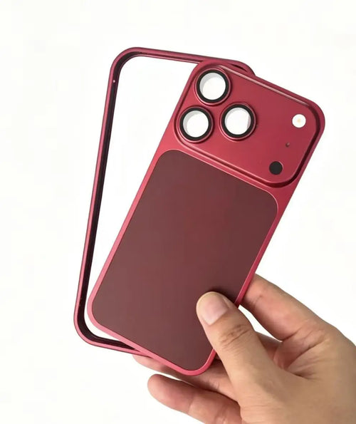 Metal Alloy Frame Bumper Phone Case for iPhone 17 16 15 14 13 12 Pro Change to 18 Pro Shockproof Protective Border Cover+FREE Shockproof Case